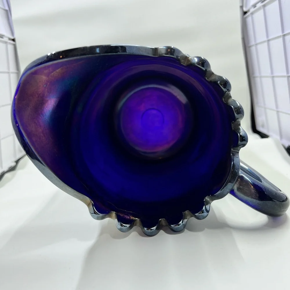 Antique Dugan Peacock at the Fountain carnival glass pitcher - Picture 12 of 13